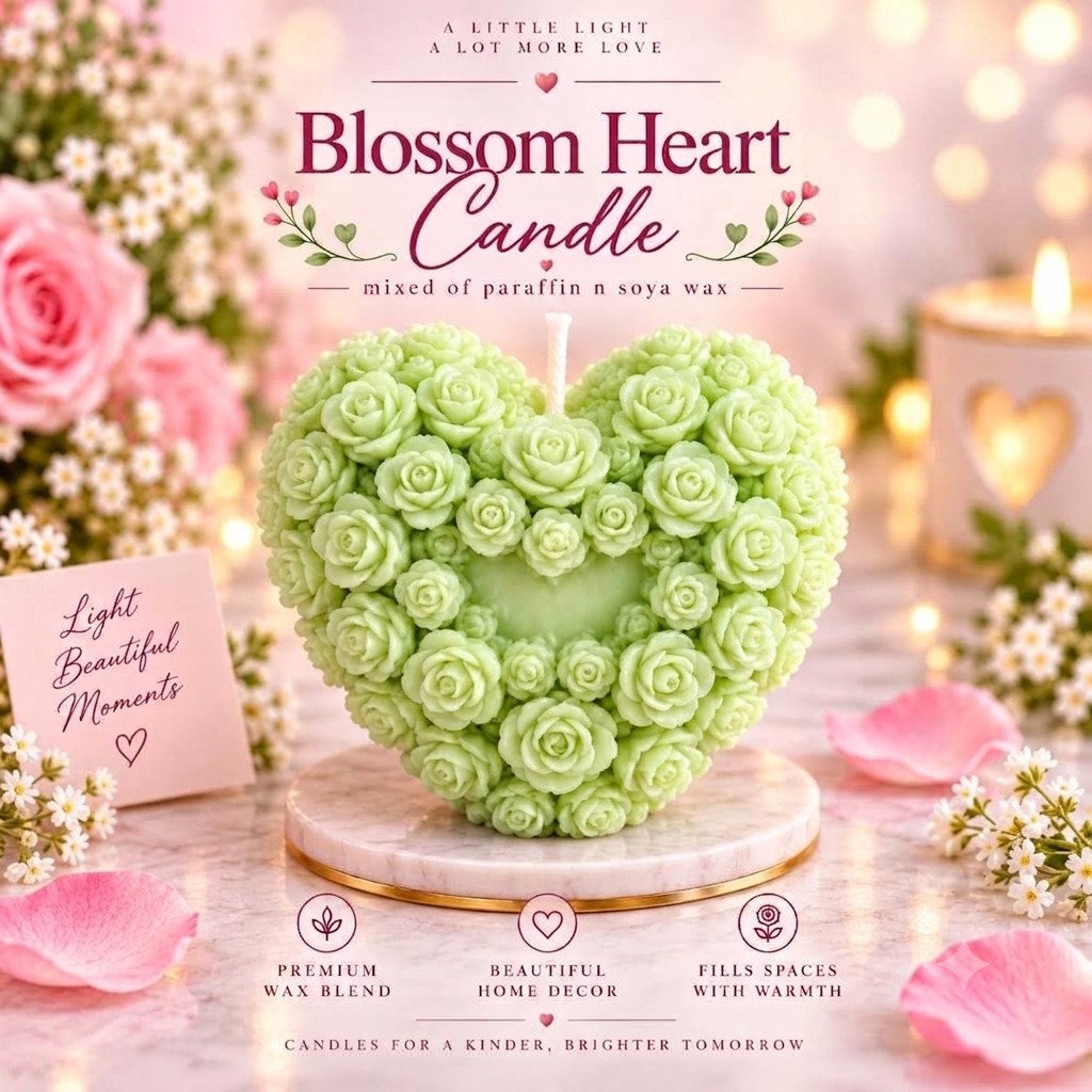 Blossom Heart Candle