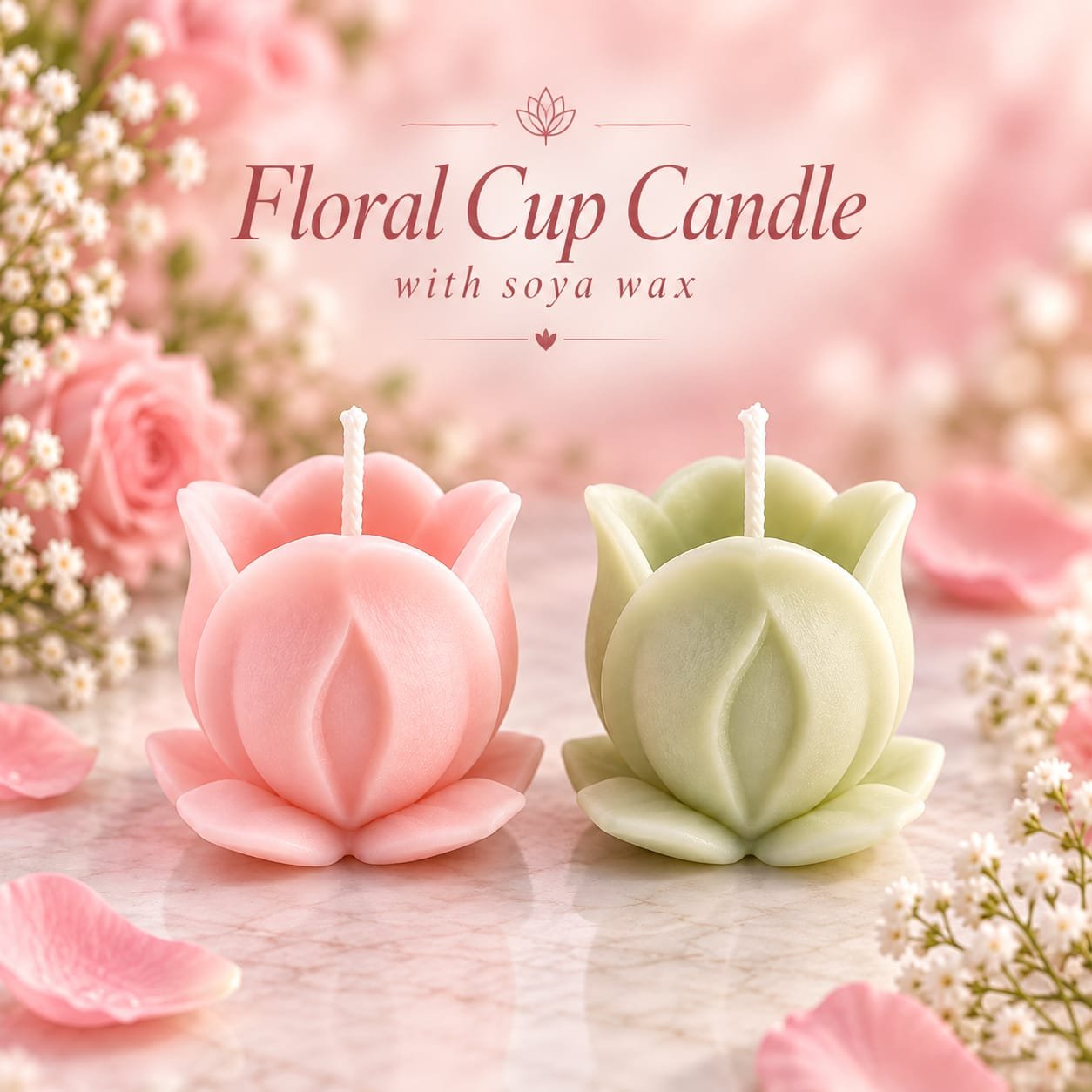 Floral Cup Candle